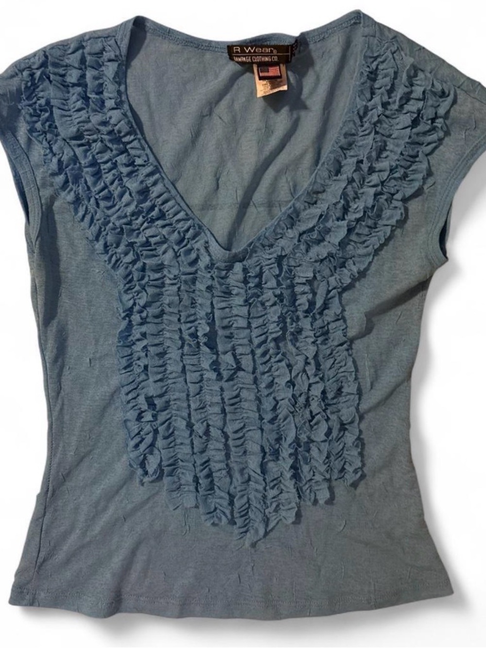 Rampage Blue Ruffle V-Neck Camisole